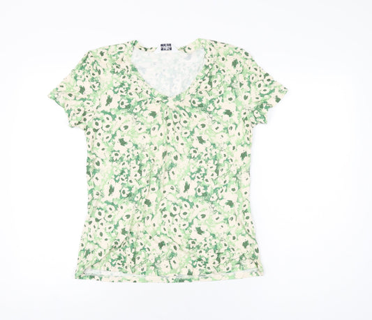 Womens UK Size 10 Classic Ivory Basic T-Shirt