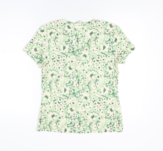 Womens UK Size 10 Classic Ivory Basic T-Shirt