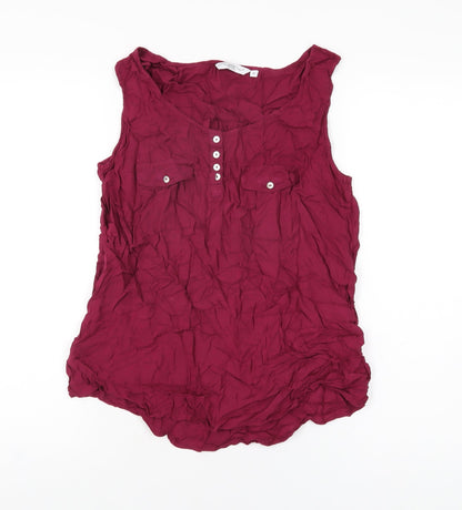 Womens UK Size 12 New Look Purple Basic T-Shirt