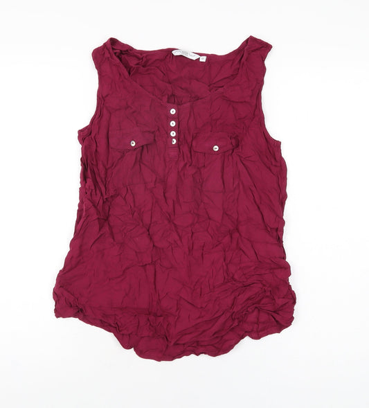 Womens UK Size 12 New Look Purple Basic T-Shirt