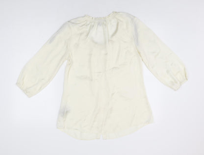 Womens UK Size S Kenneth Cole Ivory Basic Button-Up