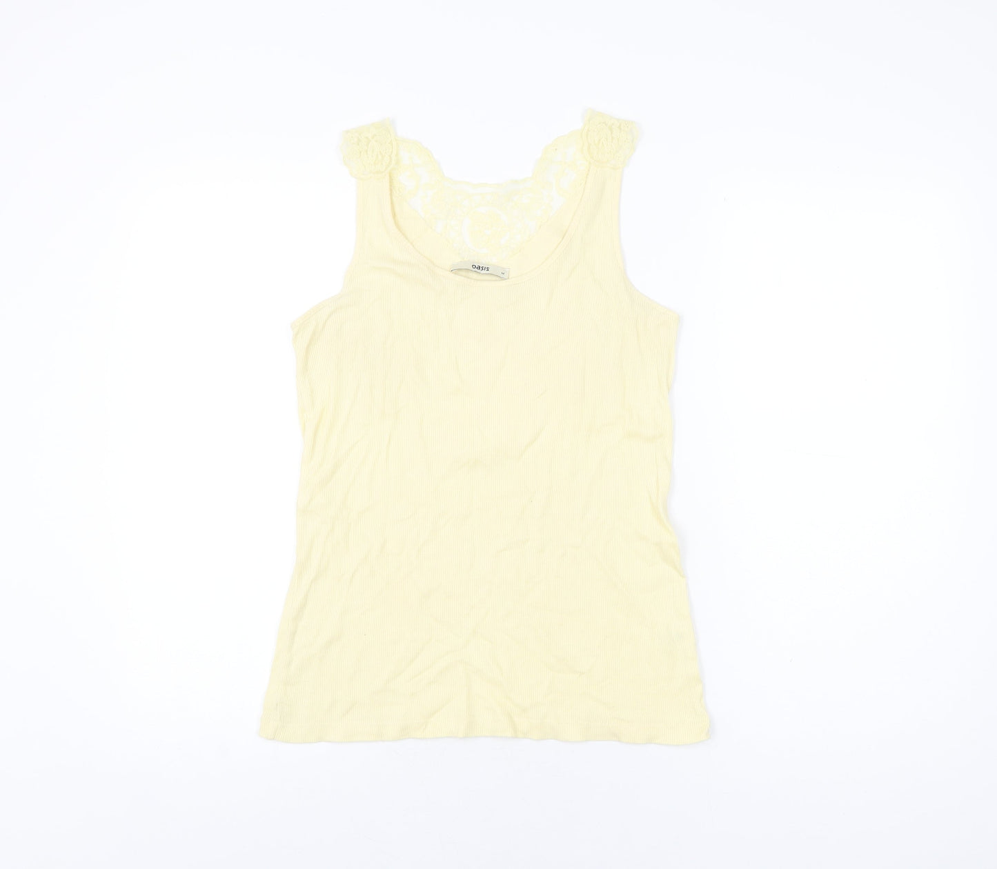 Womens UK Size M Oasis Yellow Basic Tank