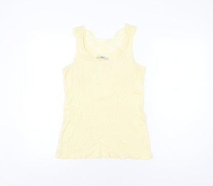 Womens UK Size M Oasis Yellow Basic Tank