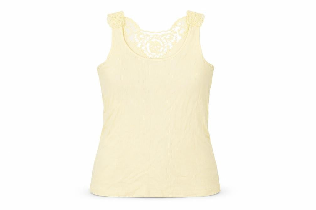 Womens UK Size M Oasis Yellow Basic Tank