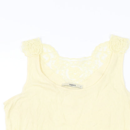 Womens UK Size M Oasis Yellow Basic Tank
