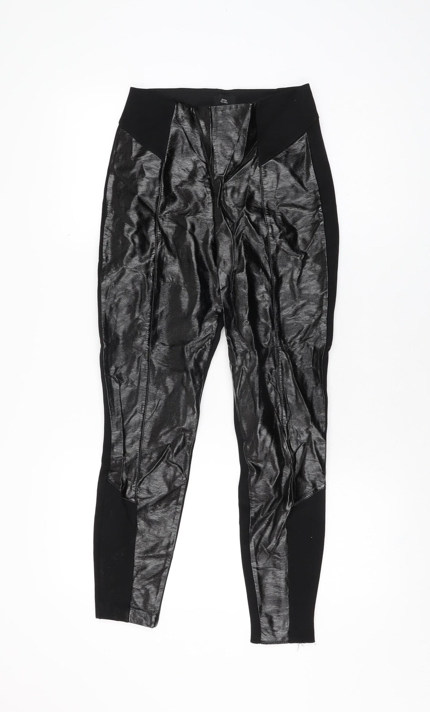 Womens UK Size 8 River Island  Pedal Pusher Black Leggings