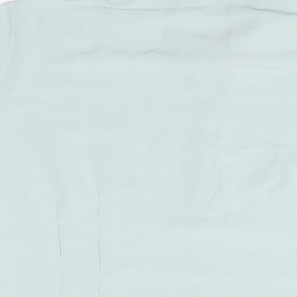 Classics Womens Blue Polyester Basic Button-Up Size 24 Collared