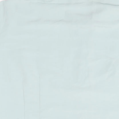 Classics Womens Blue Polyester Basic Button-Up Size 24 Collared