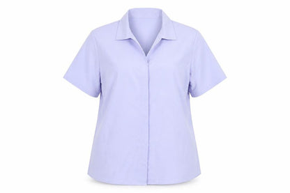 Womens UK Size 14 AMARANTO Purple Basic Button-Up