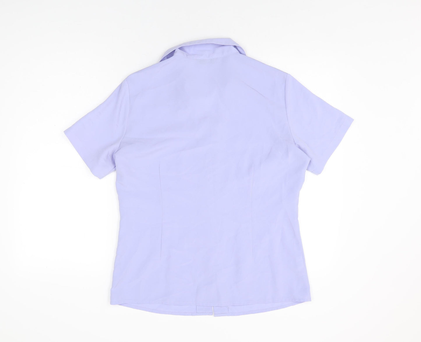 Womens UK Size 14 AMARANTO Purple Basic Button-Up