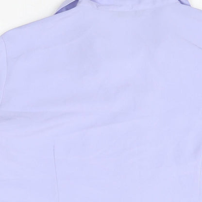 Womens UK Size 14 AMARANTO Purple Basic Button-Up