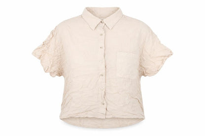 Bassika Womens Pink Viscose Basic Button-Up Size M Collared