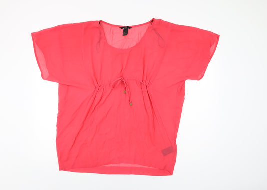 Womens UK Size 8 H&M Pink Basic Blouse