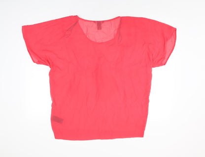 Womens UK Size 8 H&M Pink Basic Blouse