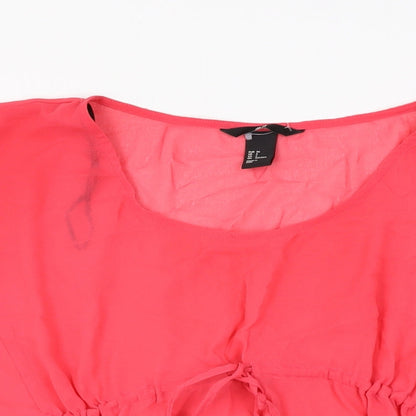 Womens UK Size 8 H&M Pink Basic Blouse