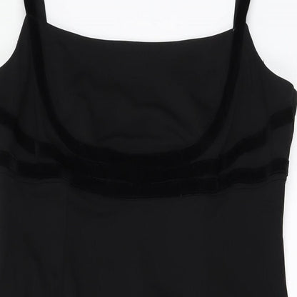 Nicholas Millington Womens Black Polyester A-Line Size 16 Square Neck Pullover