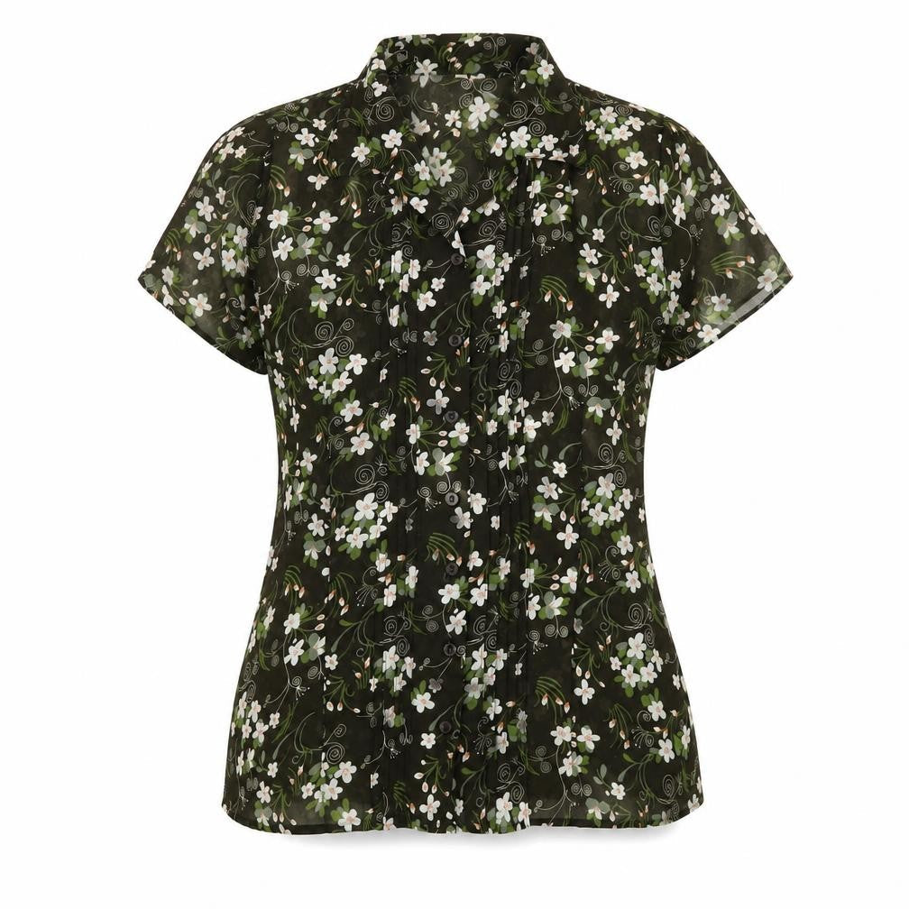 Womens UK Size 12 Soon Green Basic Button-Up