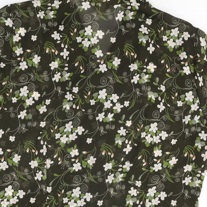 Womens UK Size 12 Soon Green Basic Button-Up