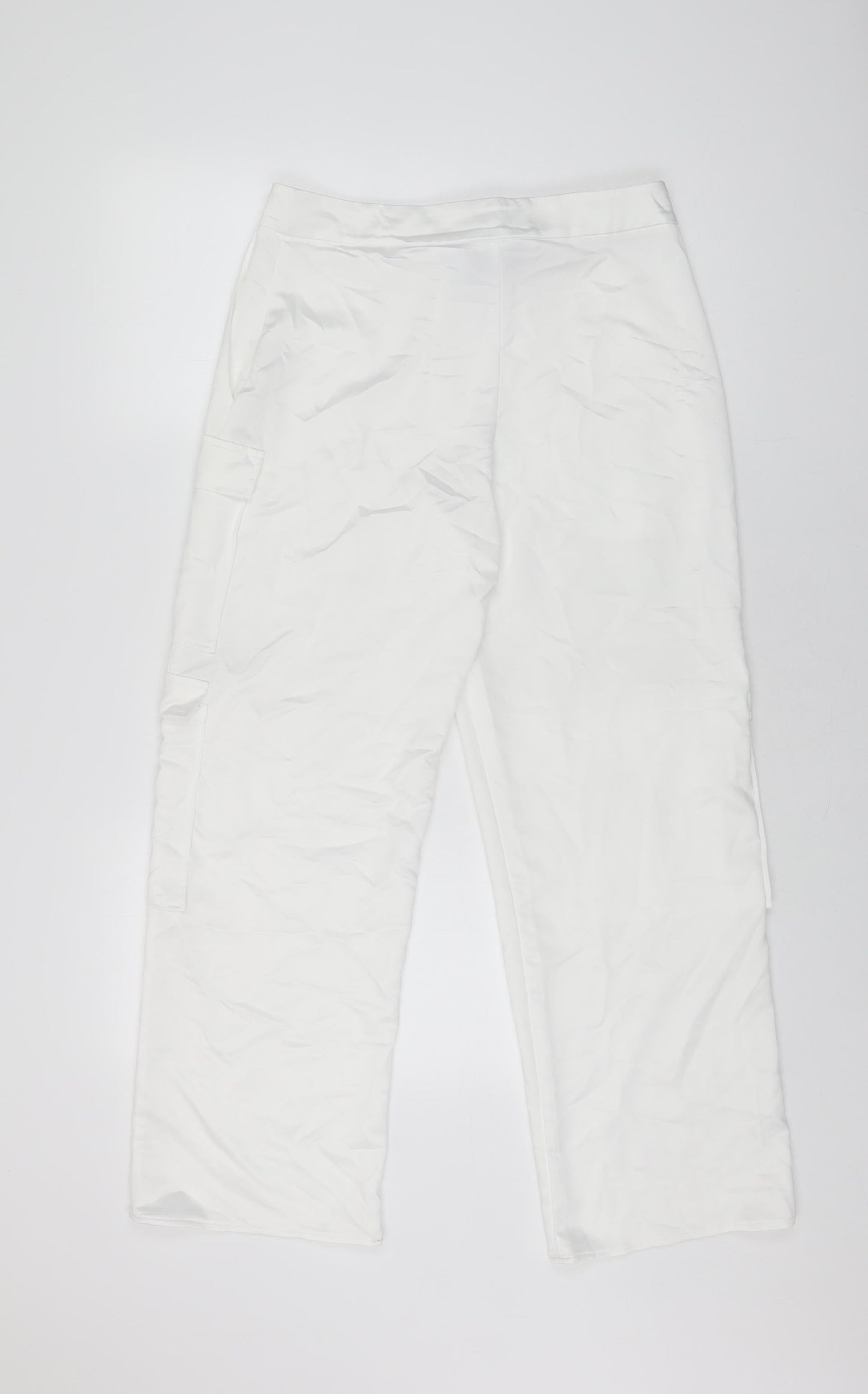 Womens UK Size 6 COLLUSION Regular Fit Cargo White Trousers