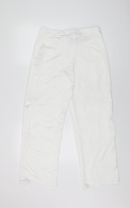 Womens UK Size 6 COLLUSION Regular Fit Cargo White Trousers