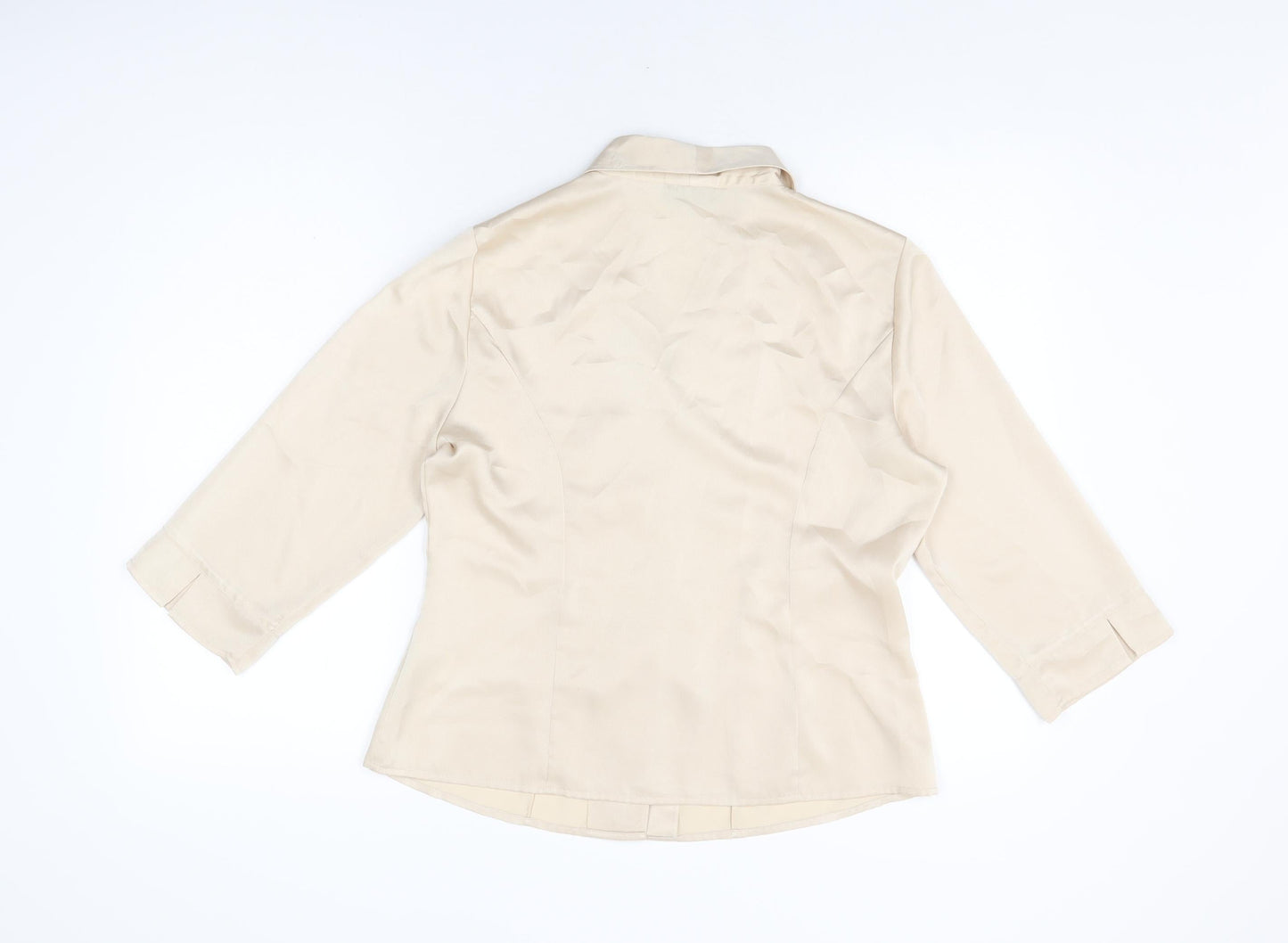 Womens UK Size 14 Alex & Co Ivory Basic Button-Up