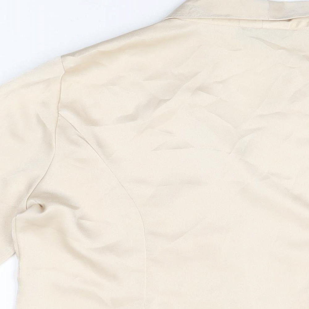 Womens UK Size 14 Alex & Co Ivory Basic Button-Up