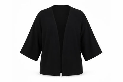 Womens UK Size 10 Boohoo Black Kimono T-Shirt