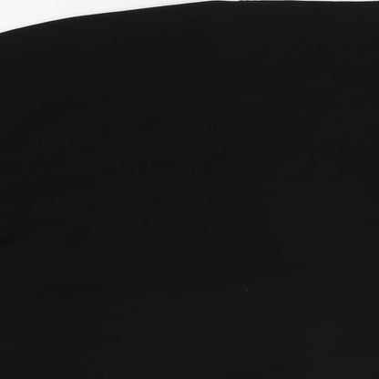 Boohoo Womens Black Polyester Kimono T-Shirt Size 10 V-Neck