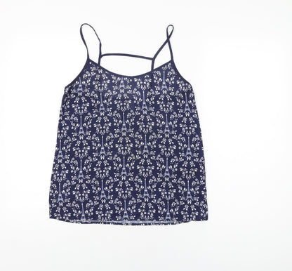 Womens UK Size 8 H&M Blue Camisole T-Shirt