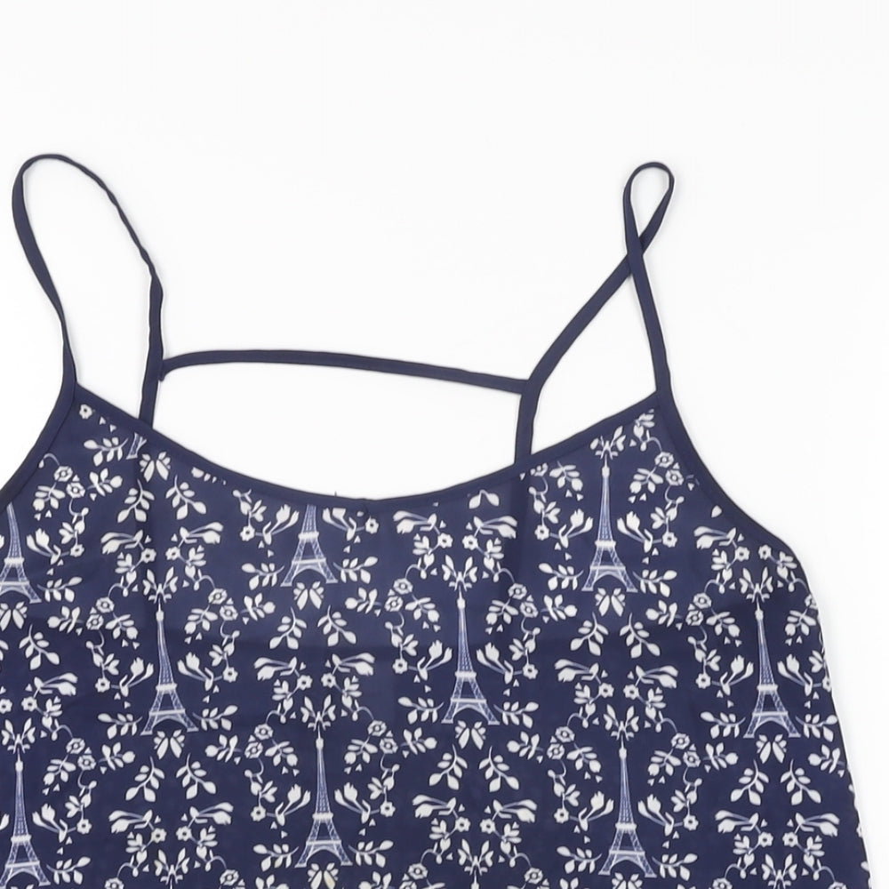 Womens UK Size 8 H&M Blue Camisole T-Shirt
