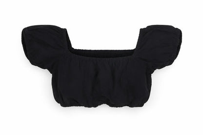 Womens UK Size S H&M Black Cropped T-Shirt