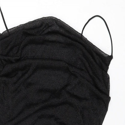 ASOS Womens Black Viscose Bodycon Size 12 Cowl Neck Pullover
