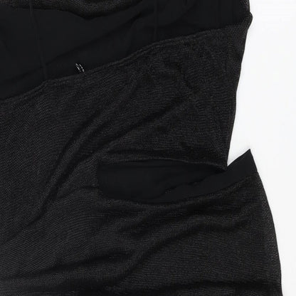 ASOS Womens Black Viscose Bodycon Size 12 Cowl Neck Pullover