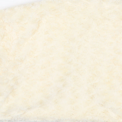 John Lewis Womens Ivory Polyester Cropped Blouse Size L V-Neck - Open