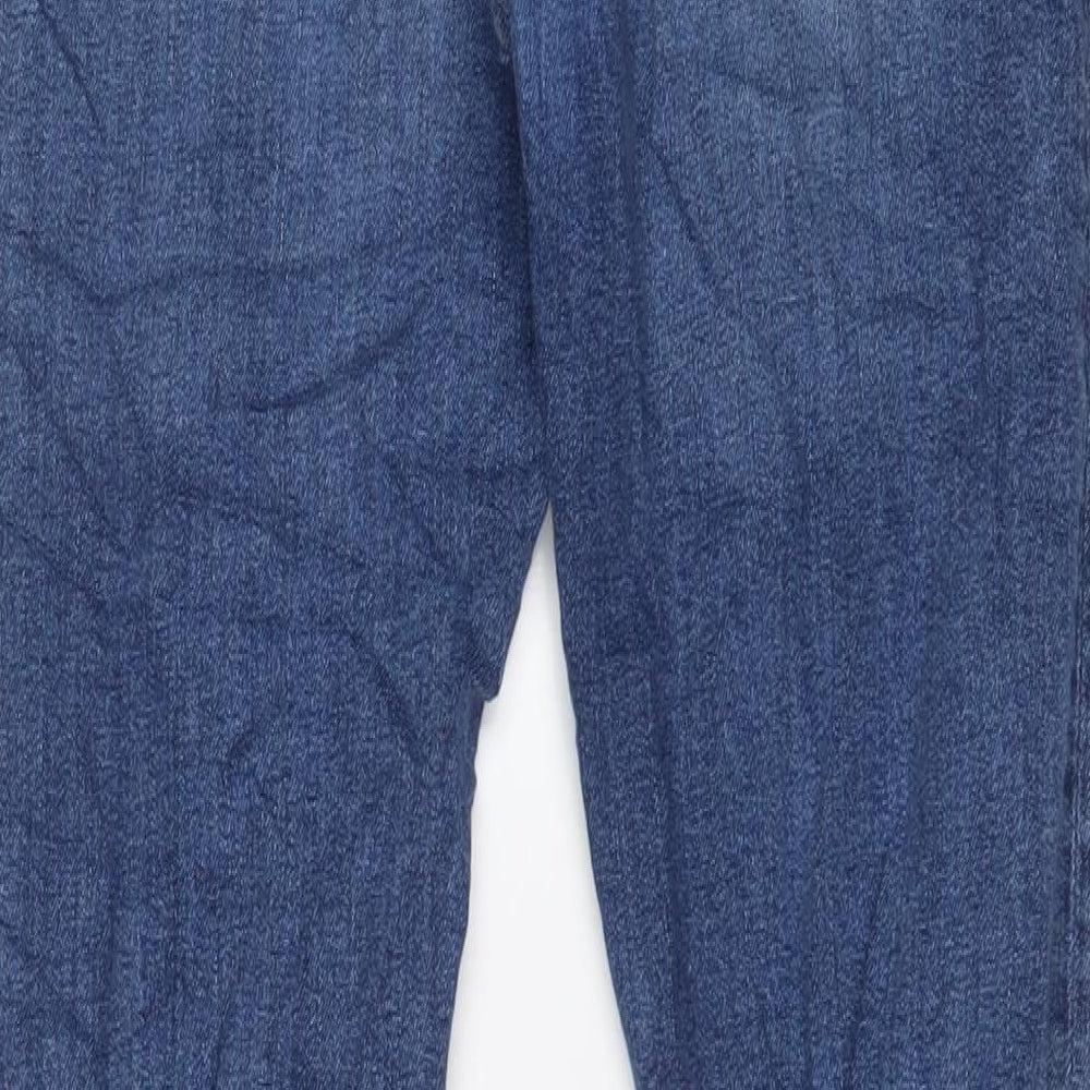 Mango Mens Blue Cotton Straight Jeans Size 32 in L31 in Slim Zip