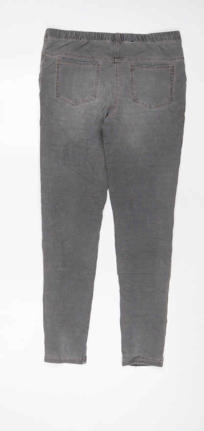 NEXT Womens Grey Cotton Jegging Jeans Size 10 L27 in Regular