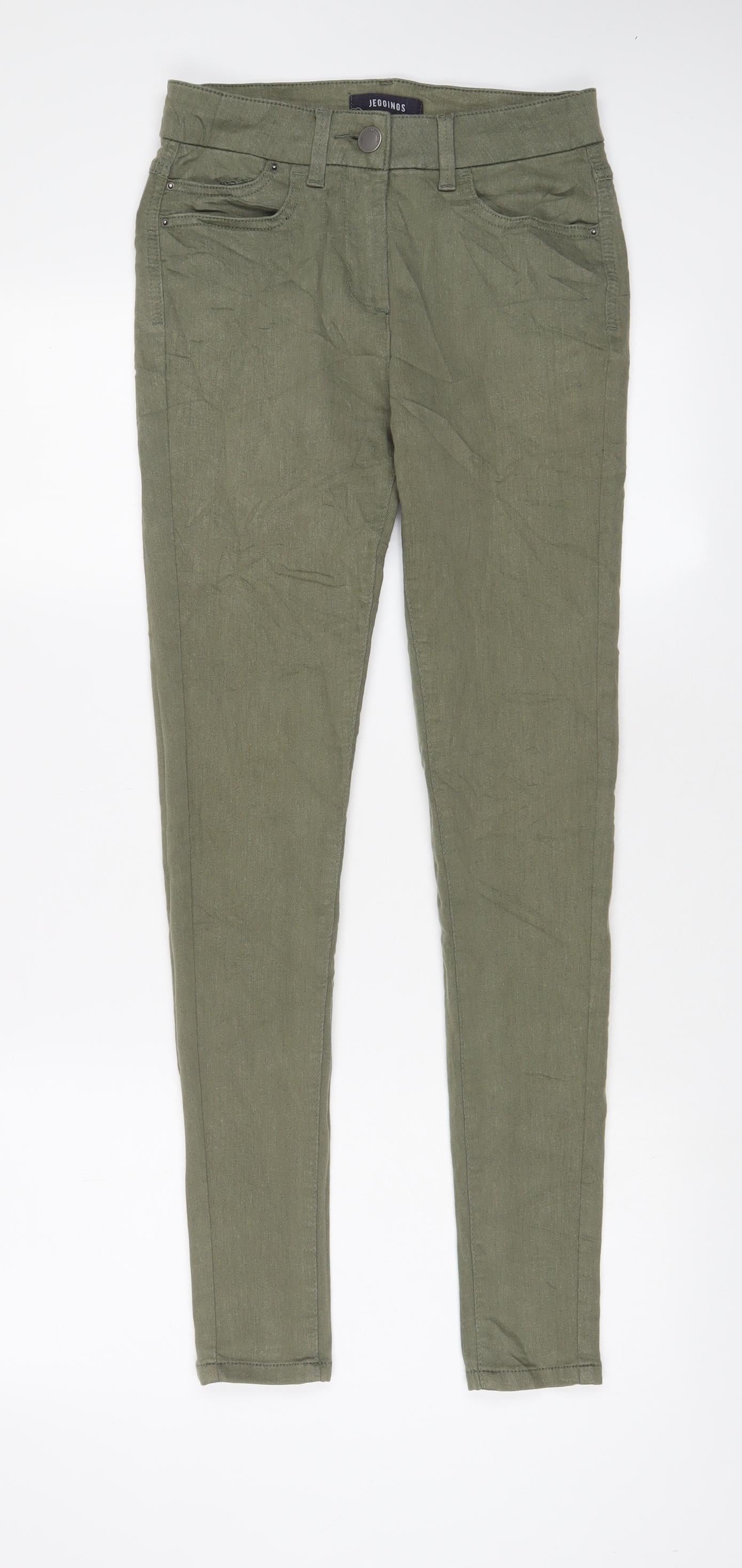 Womens UK Size 8 Marks and Spencer Regular Fit Skinny Green Jeans