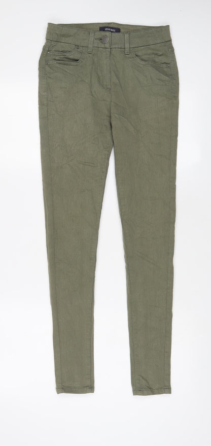 Womens UK Size 8 Marks and Spencer Regular Fit Skinny Green Jeans