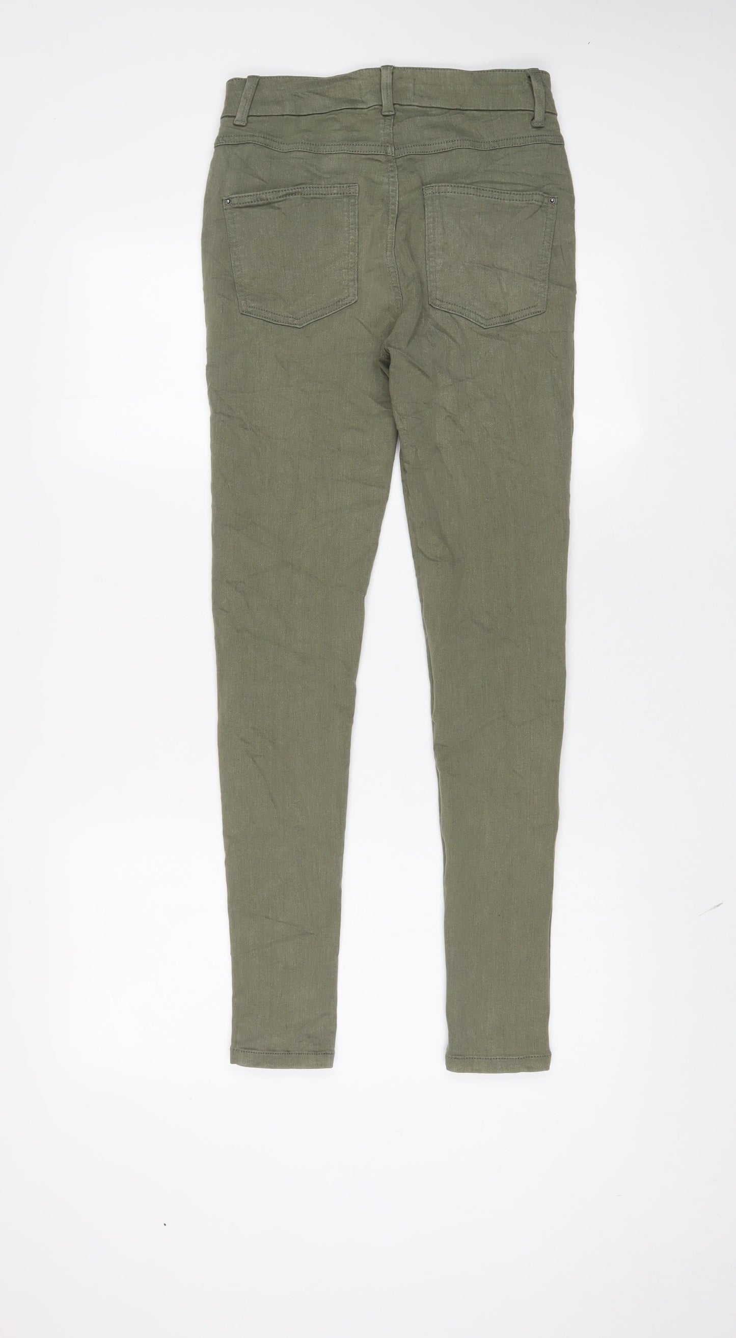 Womens UK Size 8 Marks and Spencer Regular Fit Skinny Green Jeans