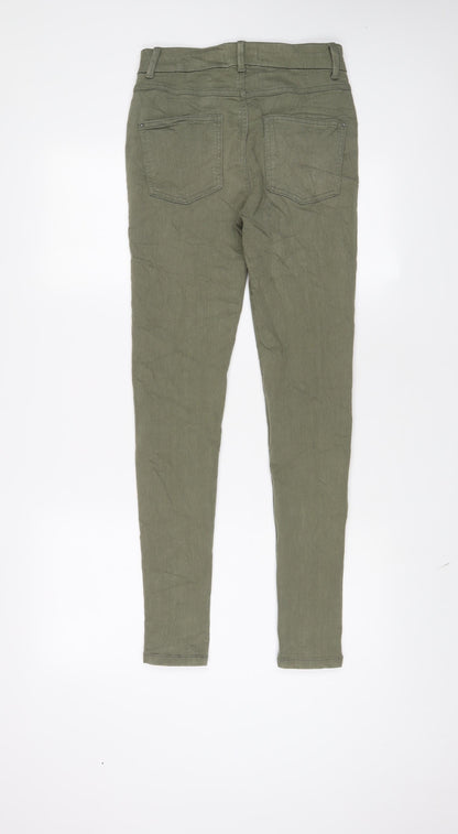 Womens UK Size 8 Marks and Spencer Regular Fit Skinny Green Jeans