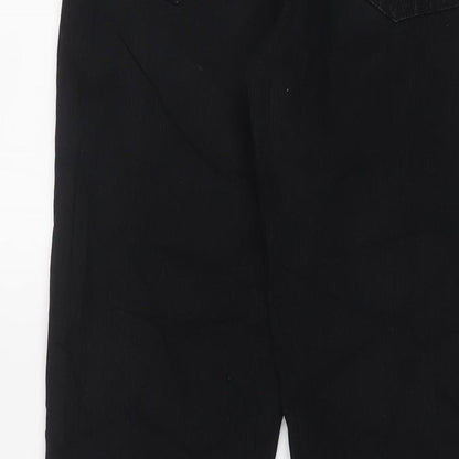 Hot Miami Styles Womens Black Cotton Bootcut Jeans Size 8 L30 in Regular Zip