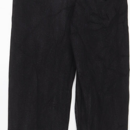 Mango Womens Black Cotton Mom Jeans Size 4 L27 in Regular Zip