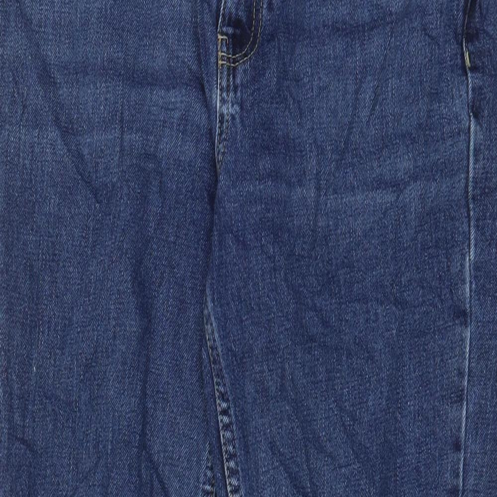 Topshop Womens Blue Cotton Mom Jeans Size 28 in L32 in Regular Zip