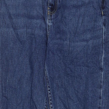 Topshop Womens Blue Cotton Mom Jeans Size 28 in L32 in Regular Zip