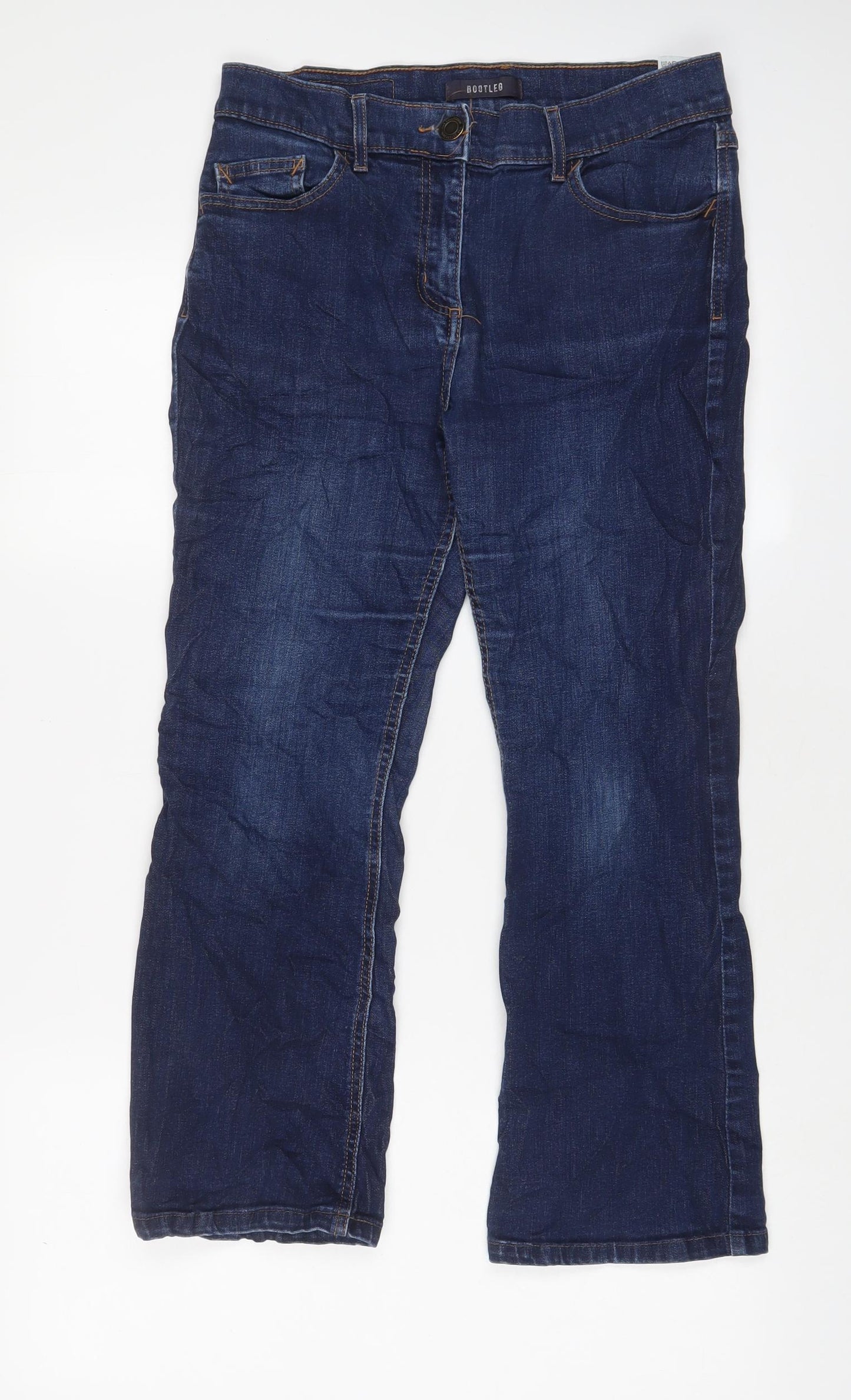 Womens UK Size 12 Marks and Spencer Regular Fit Bootcut Blue Jeans