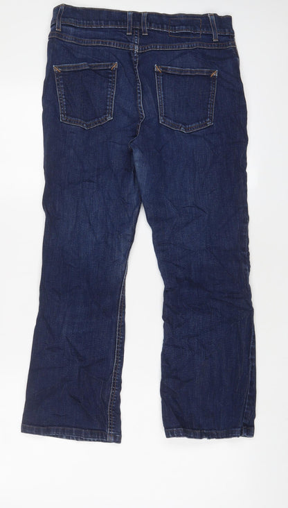 Womens UK Size 12 Marks and Spencer Regular Fit Bootcut Blue Jeans