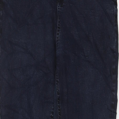 New Look Womens Blue Cotton Skinny Jeans Size 16 L26 in Regular Zip