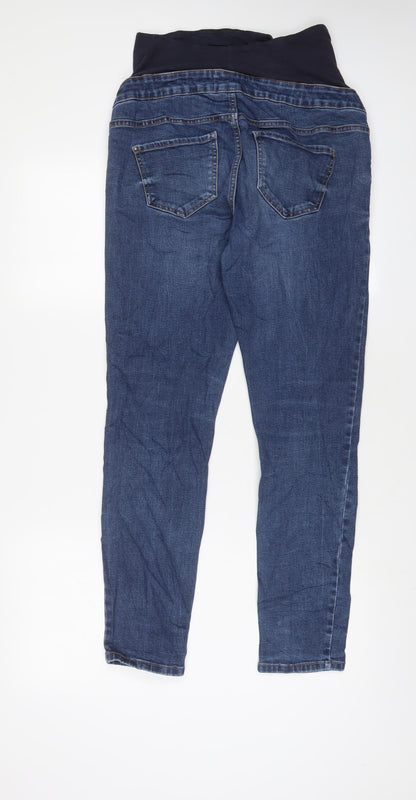 New Look Womens Blue Cotton Skinny Jeans Size 10 L28 in Regular Button