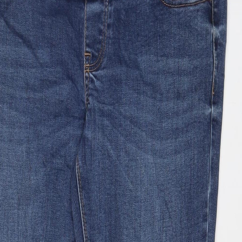 New Look Womens Blue Cotton Skinny Jeans Size 10 L28 in Regular Button