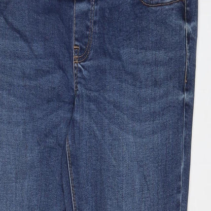 New Look Womens Blue Cotton Skinny Jeans Size 10 L28 in Regular Button